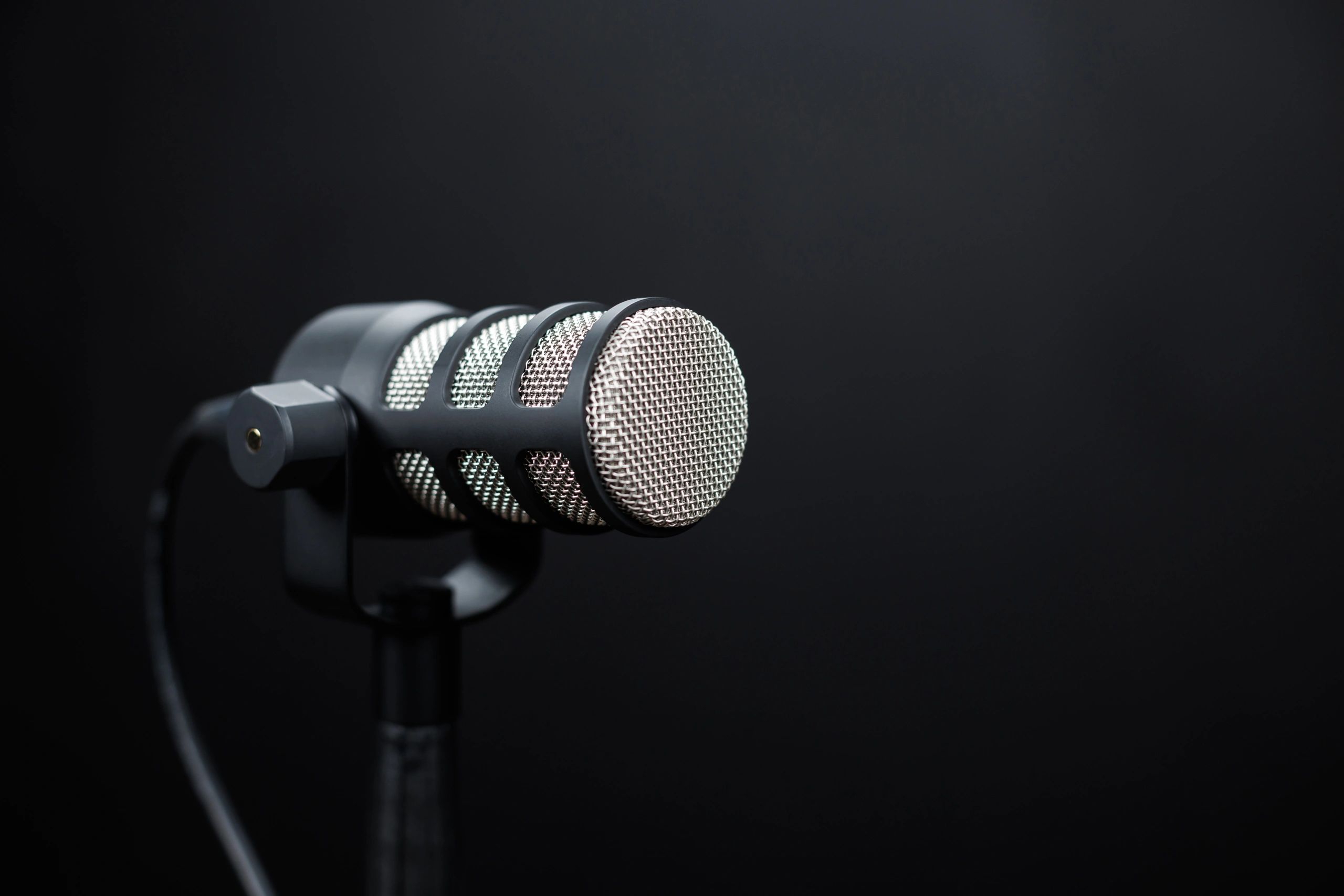 Studio microphone representing educational video production